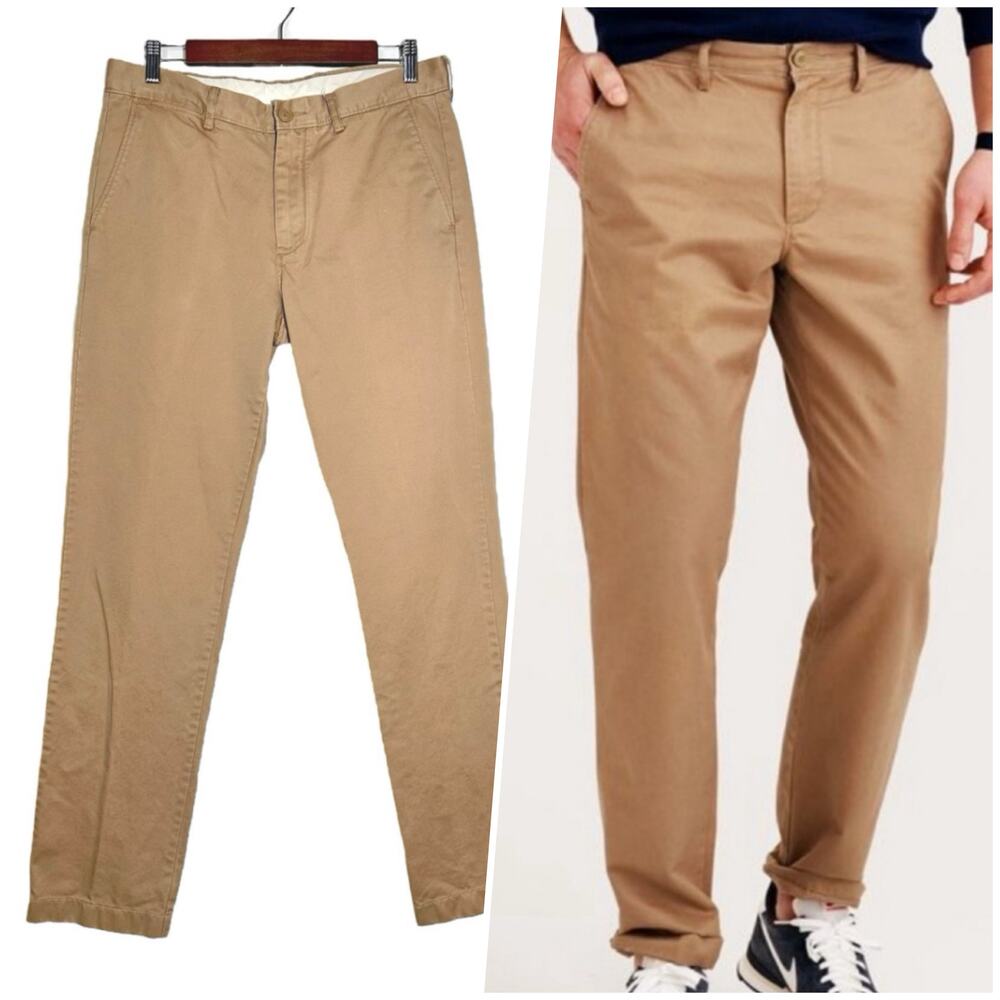 J. Crew | Men | Khaki Broken-In Urban Slim Chino Pants | Size 32x34 Tall